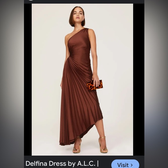 ALC Delfina Pleated  Maxi Dress - Picture 6 of 13
